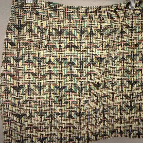 Kate Spade Harper Chevron Tweed Mini Skirt Size 4 - Picture 3 of 8